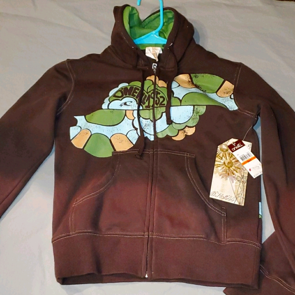 NWT O'NEILL UNISEX KIDS ZIP UP HOODIE SIZE SMALL